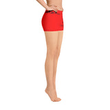 ThatXpression Fashion Fitness Train Hard And Takeover Red w/Black Gym Workout Shorts
