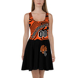 Fashionable colorful sporty casual skater dress