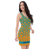 ThatXpression Fashion Fitness Multi Colored Diamond Miami Fan Dress
