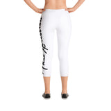 Women's Gym Fit or Casual Capri Leggings White/Black by ThatXpression - ThatXpression