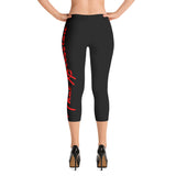 Capri Leggings Black/Red by ThatXpression - ThatXpression