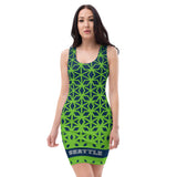 ThatXpression Fashion Fitness Multi Colored Diamond Seattle Fan Dress