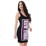 ThatXpression Designer Swirl His & Hers New York Sports Themed Fitted Dress