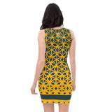 ThatXpression Fashion Fitness Multi Colored Diamond Green Bay Fan Dress
