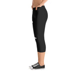 Women's Aerobic Gym Fitness Black / White Capri by ThatXpression - ThatXpression