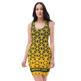 ThatXpression Fashion Fitness Multi Colored Diamond Green Bay Fan Dress