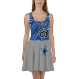 Fashionable colorful sporty casual skater dress