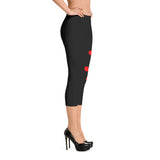 Capri Leggings Black/Red by ThatXpression - ThatXpression