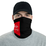 ThatXpression Fashion Black And Red Life Is Good Neck Gaiter Face Mask