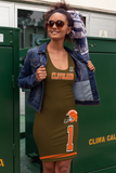 ThatXpression Fashion Fitness Designer Cleveland Themed Superfan Fitted Dress