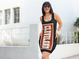 Ladies all over elegant casual fitted print dress