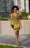 Ladies all over elegant casual fitted print dress