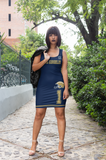 ThatXpression Fashion Fitness Designer His & Hers Los Angeles Themed Superfan Fitted Dress