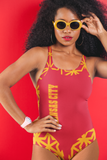 ThatXpression Fashion Kansas City Home Team Diamond Themed One-Piece Swimsuit