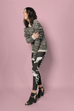Women's Gym Fit or Casual Capri Leggings Black/White by ThatXpression