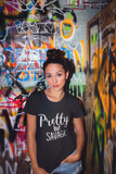 pretty but savage hip hop urban black navy T'shirt
