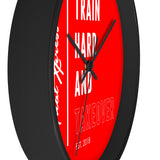 ThatXpression's Motivational Saying Train Hard and Takeover Wall clock