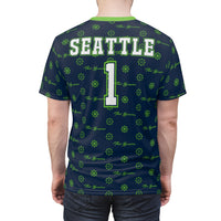 ThatXpression Elegance Men's Navy Green Seattle S13 Designer T-Shirt