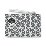 Queen Of Spades Collection Grey Clutch Bag