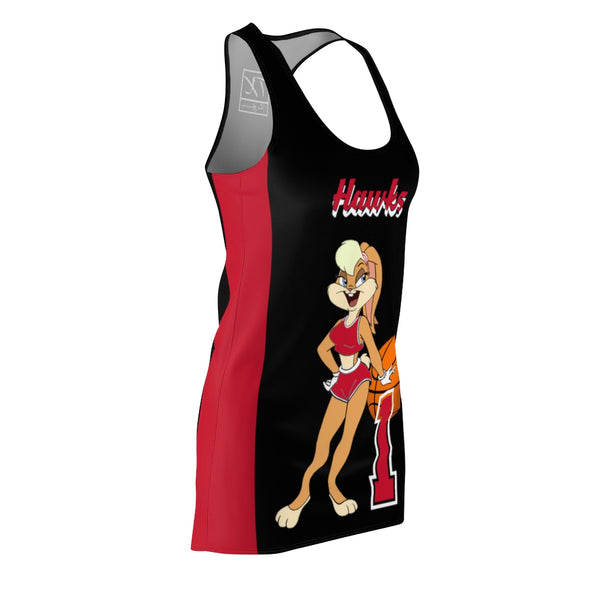 ThatXpression Hawks Home Team Jersey Themed Cartoon Dress ThatXpression Hawks Home Team Jersey Themed Cartoon Dress