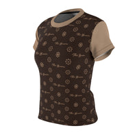 ThatXpression Fashion's Elegance Collection 2-Tone Brown and Tan Women's T-Shirt