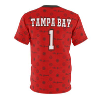 ThatXpression Elegance Men's Tampa Bay Pewter Red S13 Designer T-Shirt