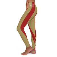 ThatXpression Fashion Red Gold Savage Themed Spandex Leggings-RL2