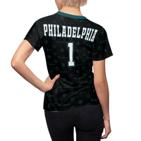 ThatXpression Elegance Women's Green Black Philadelphia S12 Designer T-Shirt