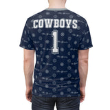 ThatXpression Elegance Men's Navy Gray Cowboys S13 Designer T-Shirt