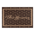 ThatXpression Fashion Script Designer Brown and Tan Area Rugs