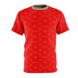 ThatXpression Fashion's Elegance Collection Red and Tan Shirt