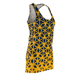 ThatXpression Fashion B2S Yellow Navy Designer Tunic Racerback Dress