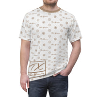 ThatXpression Fashion's Elegance Collection White and Tan Boxed TX Shirt