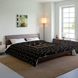 ThatXpression Fashion Designer TX Black and Tan Comforter