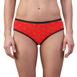 ThatXpression Fashion's Elegance Collection Tan and Red Women's Briefs