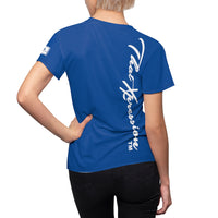 ThatXpression Fashion Train Hard Badge Blue Women's T-Shirt-RL