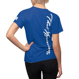 ThatXpression Fashion Train Hard Badge Blue Women's T-Shirt-RL