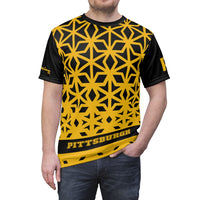 Pittsburgh Home Team Sports Themed Black Yellow Unisex T-shirt
