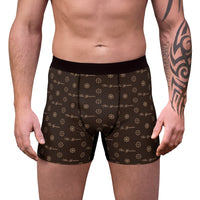 ThatXpression Fashion Elegance Collection Brown and Tan Boxer Briefs