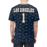 ThatXpression Elegance Men's Navy Gold Los Angeles S13 Designer T-Shirt