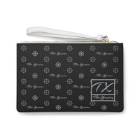 ThatXpression Fashion's Elegance Collection Black and Gray Designer Clutch Bag