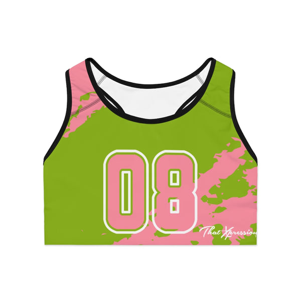 ThatXpression's Pink and Green Ai2 Sports Bra