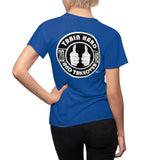 ThatXpression Fashion Train Hard Badge Blue Women's T-Shirt-RL