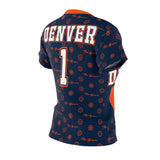 ThatXpression Elegance Women's Navy Orange Denver S12 Designer T-Shirt