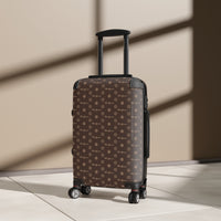 ThatXpression Fashion Designer Brown and Tan Travel Cabin Suitcase