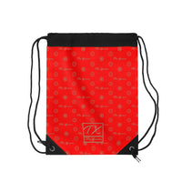ThatXpression Fashion's Elegance Collection Red and Tan Drawstring Bag
