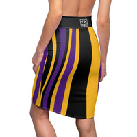 ThatXpression Fashion Los Angeles Savage Striped Themed Women's Pencil Skirt 1YZF2