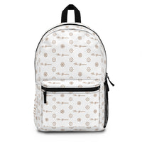 ThatXpression Fashion's Elegance Collection White and Tan Backpack