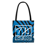 ThatXpression Gym Fit Multi Use Carolina Themed Swirl Black Teal Tote bag