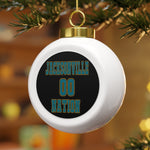 Jacksonville Nation Festive Christmas Ball Ornament With Ribbon